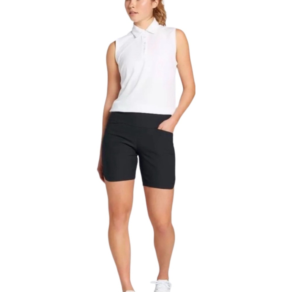 Lady Hagen Tummy Control Golf Shorts Black Size Medium 7" Inseam NWT Preppy